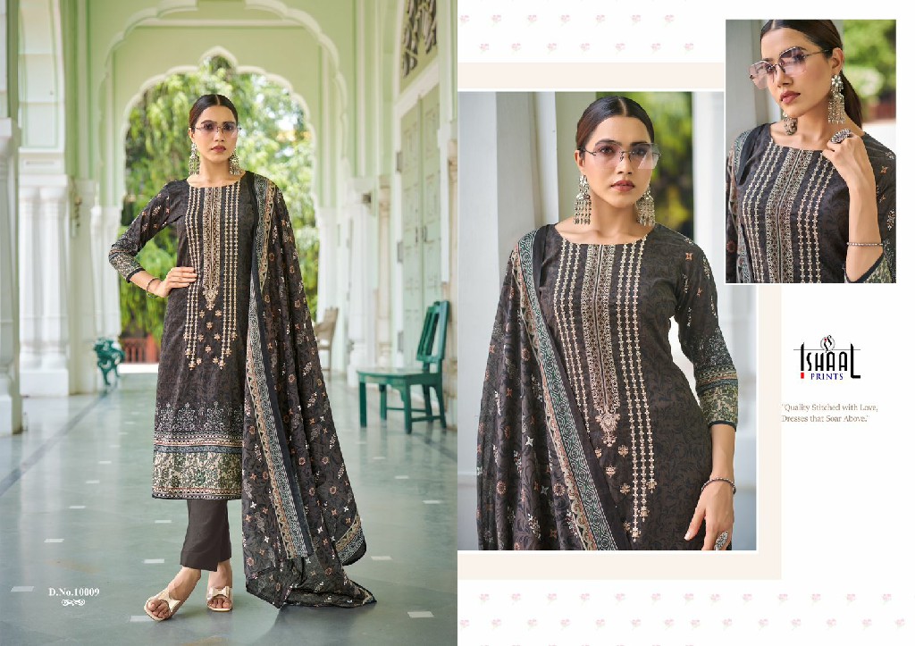 ISHAAL EMBROIDERED VOL 10 BY ISHAAL PRINTS LAWN HIT DESIGN PAKISTANI MATERIAL