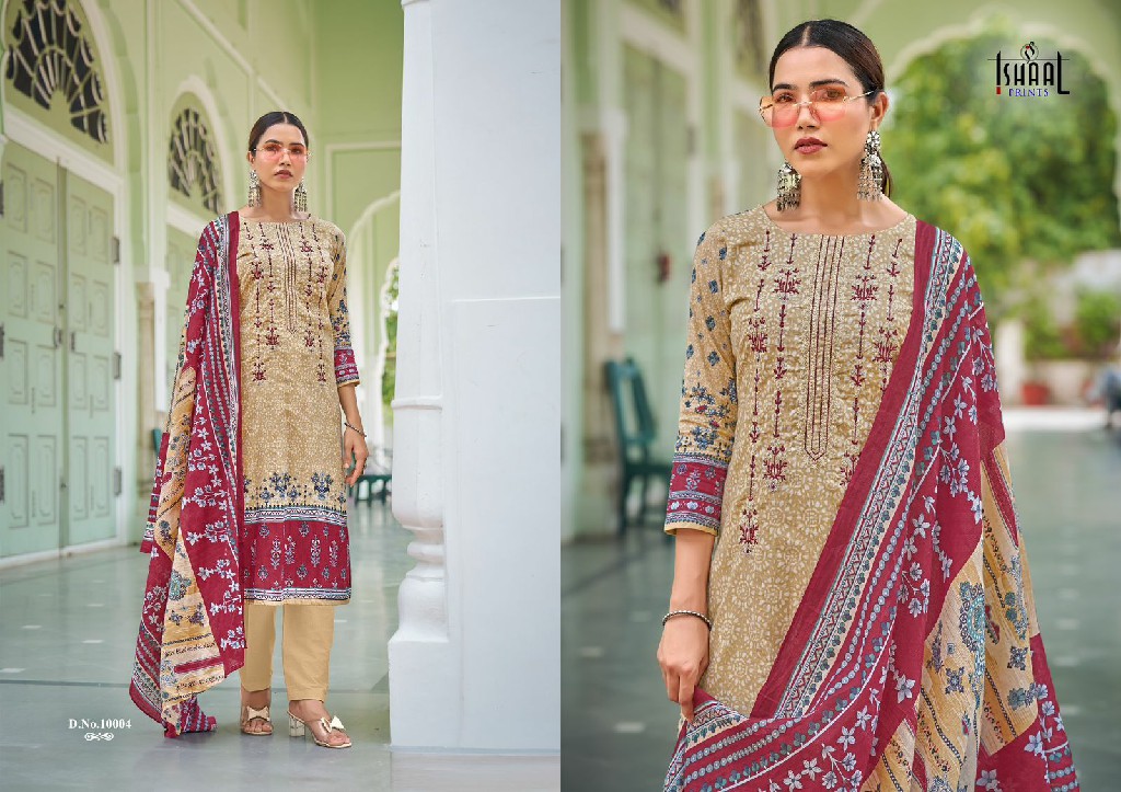 ISHAAL EMBROIDERED VOL 10 BY ISHAAL PRINTS LAWN HIT DESIGN PAKISTANI MATERIAL