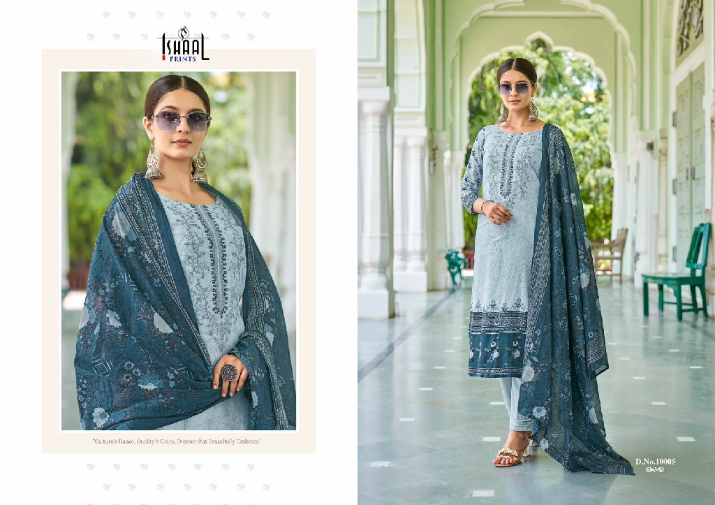 ISHAAL EMBROIDERED VOL 10 BY ISHAAL PRINTS LAWN HIT DESIGN PAKISTANI MATERIAL