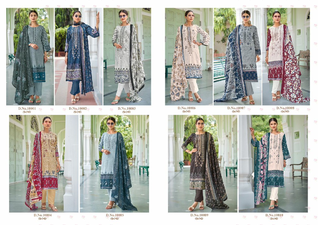 ISHAAL EMBROIDERED VOL 10 BY ISHAAL PRINTS LAWN HIT DESIGN PAKISTANI MATERIAL