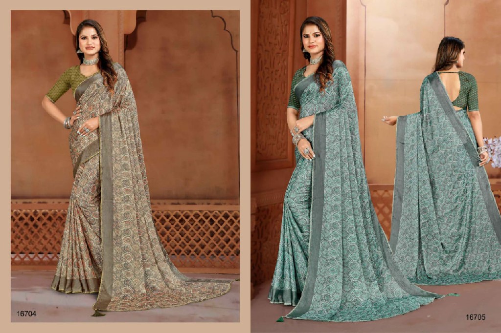 JALNIDHI BLINK IT FABRIC FANCY FOIL PRINT SAREE WITH GORGEOUS LOOKING SAREES
