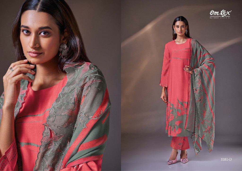 Omtex Noriko Wholesale Daisy Silk With Handwork Salwar Suits