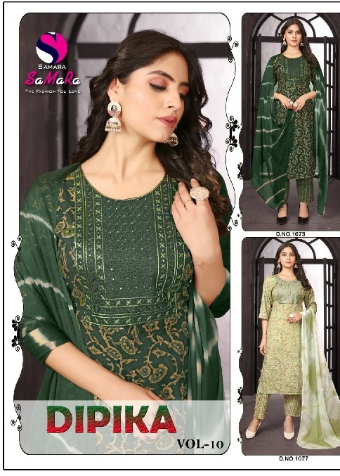 Samara Dipika Vol-10 Wholesale Readymade Suits Combo