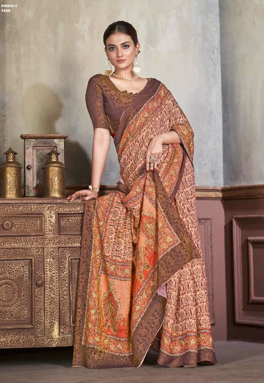 Jivora Samui Vol-3 Wholesale Natural Silk With Jacquard Zari Ethnic Sarees