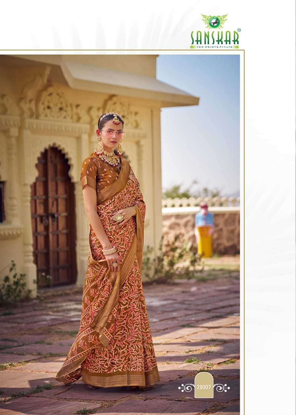 vastr by sanskar tex prints dola silk classic look printed saree