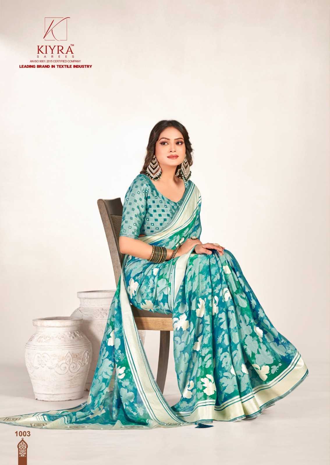 kiyra sarees ananya swarovski work brasso saree wholesaler