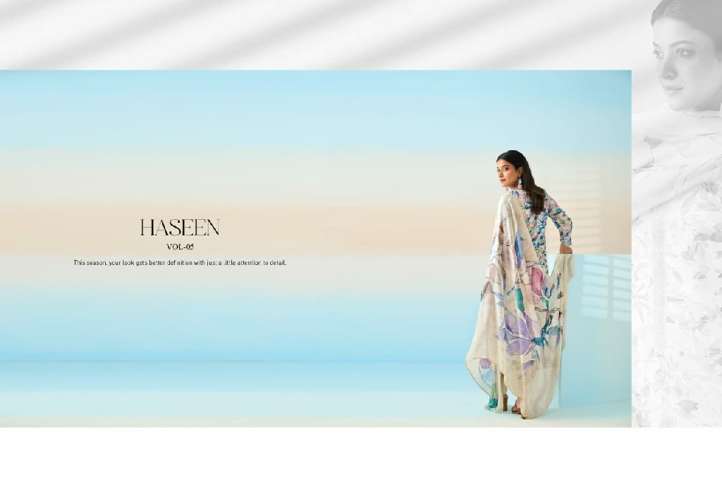 haseen vol 5 by Glossy simar muslin embroidery work classic dress material