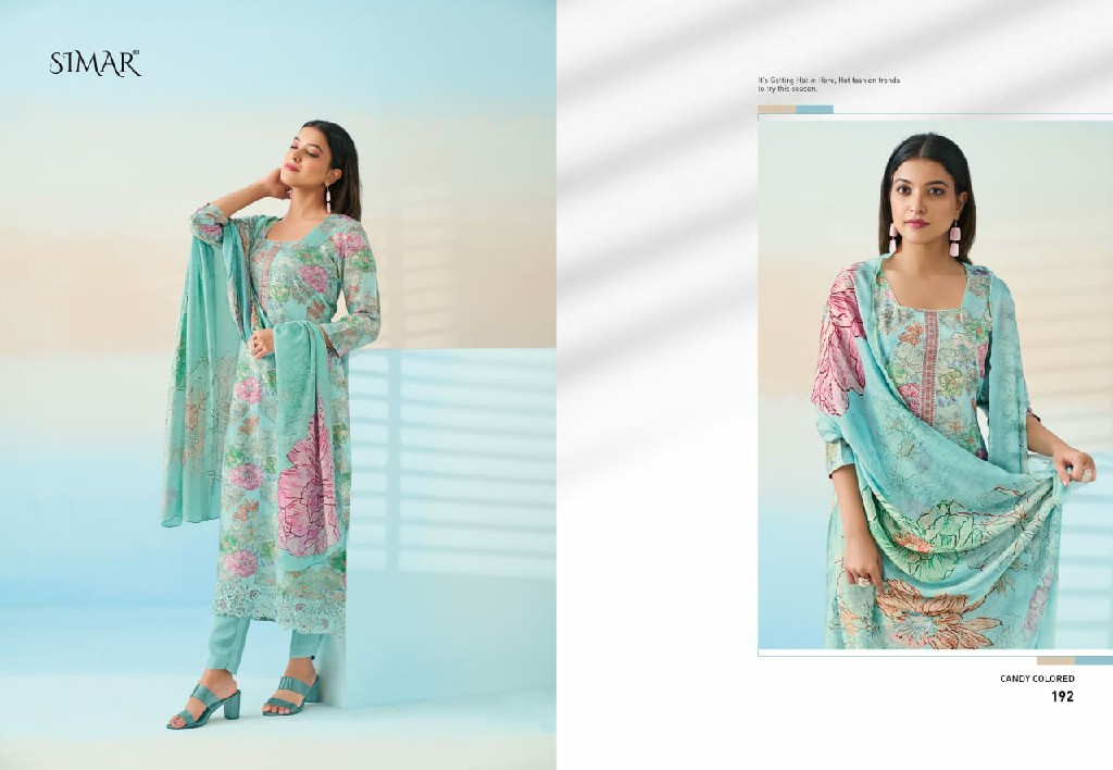 haseen vol 5 by Glossy simar muslin embroidery work classic dress material