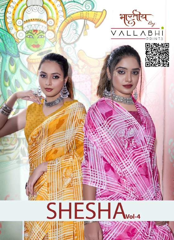 vallabhi prints shesha vol 4 comfy wear chiffon saree