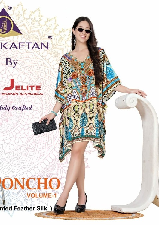 JELITE JISHA KAFTAN SILK PONCHO KAFTAN VOL 1 WHOLESALE KAFTAN CATALOG