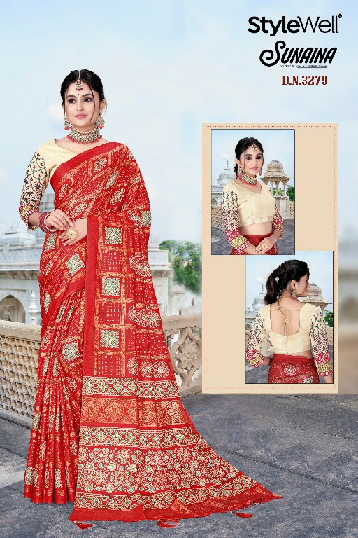 Stylewell Sunaina Wholesale Silk Printed Ethnic Sarees