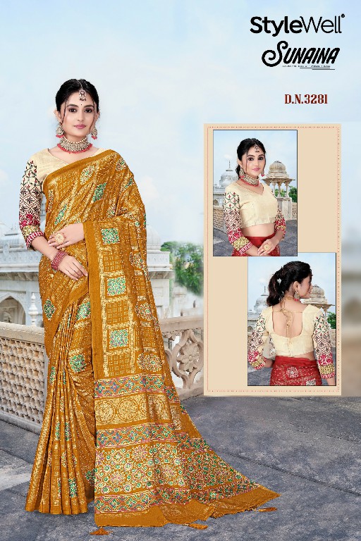 Stylewell Sunaina Wholesale Silk Printed Ethnic Sarees