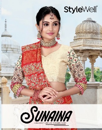 Stylewell Sunaina Wholesale Silk Printed Ethnic Sarees