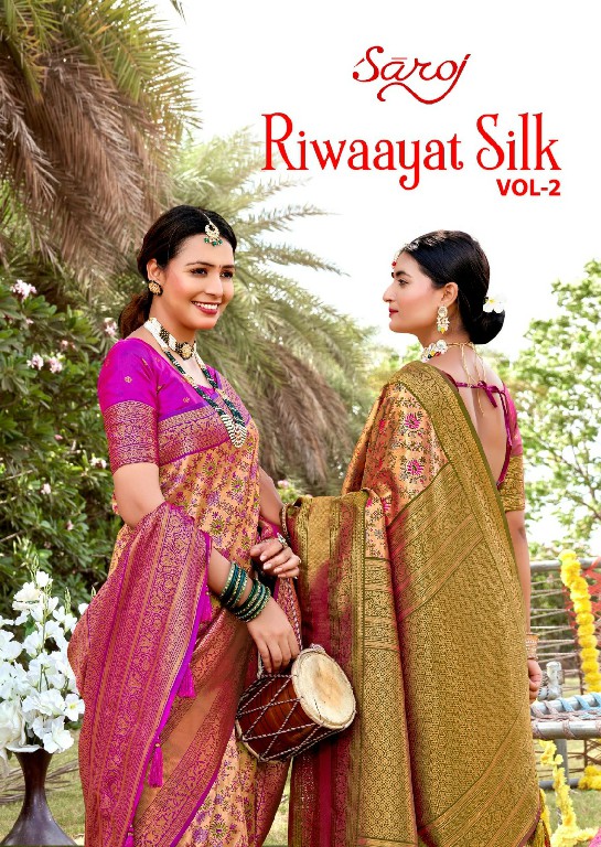 Saroj Riwaayat Silk Vol-2 Wholesale Jari Jacquard Silk Ethnic Sarees