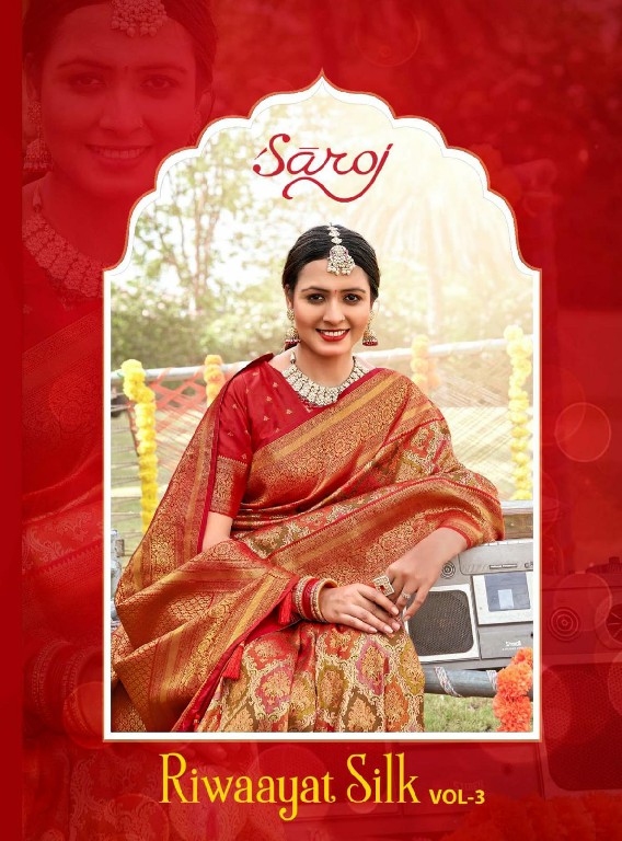 Saroj Riwaayat Silk Vol-3 Wholesale Jari Jacquard Silk Ethnic Sarees