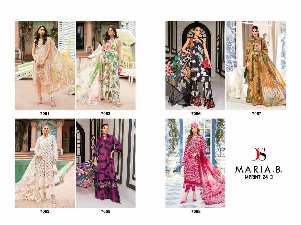 Deepsy Maria B MPrint 2024 Vol-3 Wholesale Indian Pakistani Suits