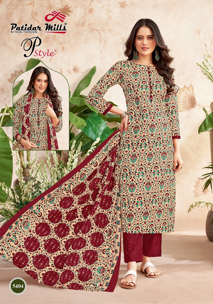 Patidar Pstyle Vol-54 Wholesale Pure Cotton Printed Dress Material