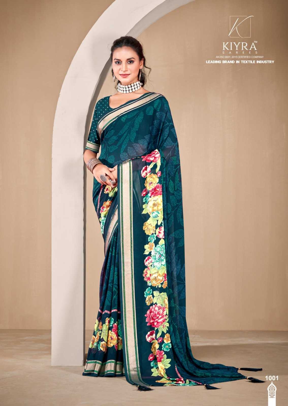 cosmos by kiyra saree rimzim viscose printed saree with blouse