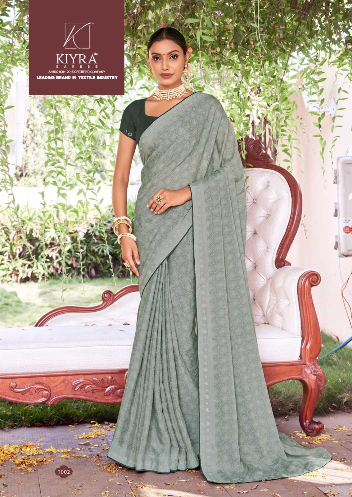 fortune vol 4 by kiyra saree chiffon unique colour saree wholesaler