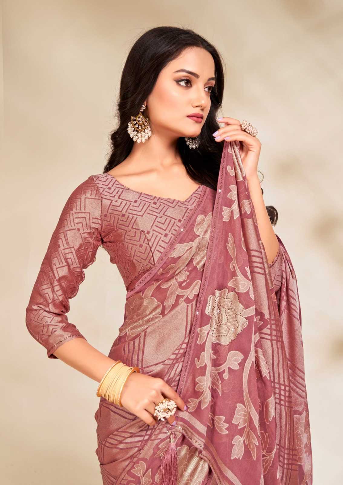 inaya by kiyra saree classic look fancy saree with blouse