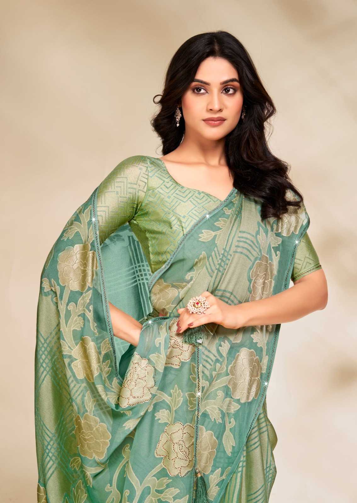 inaya by kiyra saree classic look fancy saree with blouse