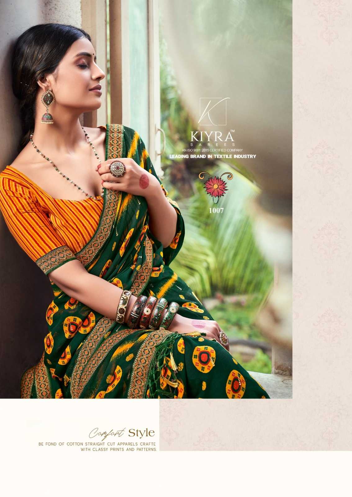 kiyra saree ghoomar unique print fancy saree with blouse