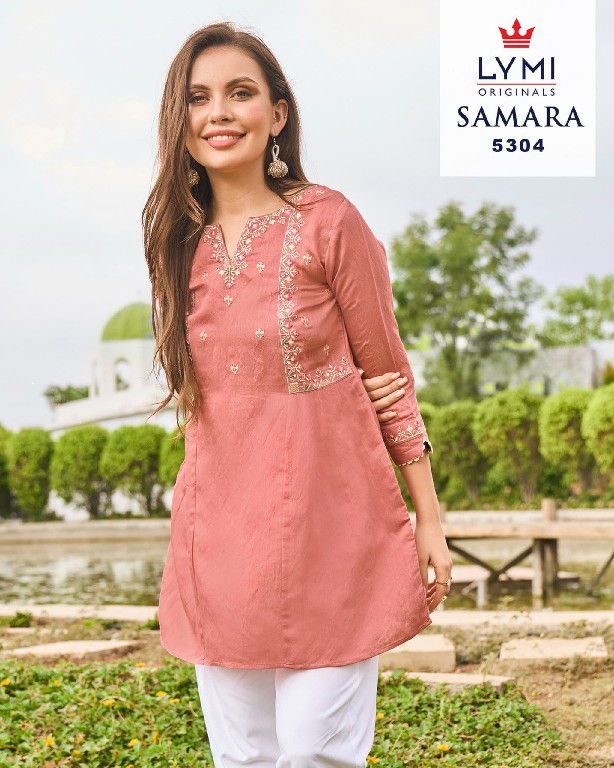 Lymi Samara Wholesale Viscose With Fancy Embroidery Work Short Tops