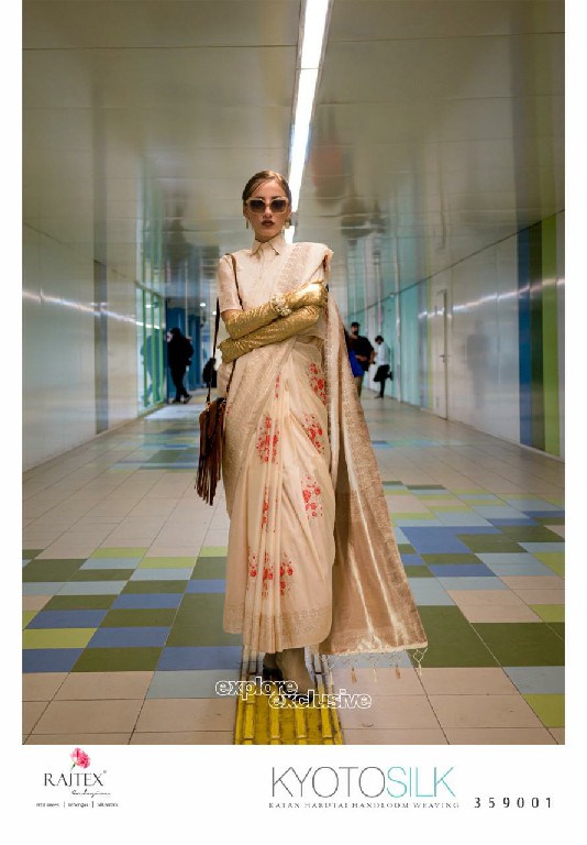 Rajtex Kyotosilk Wholesale Habutai Silk Handloom Weaving Ethnic Sarees