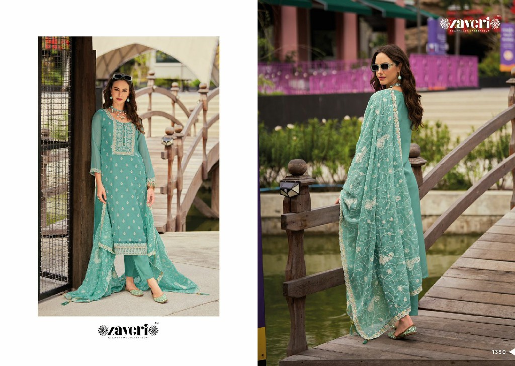 Zaveri Shazar Wholesale Soft Organza Silk Kurti With Pant And Dupatta