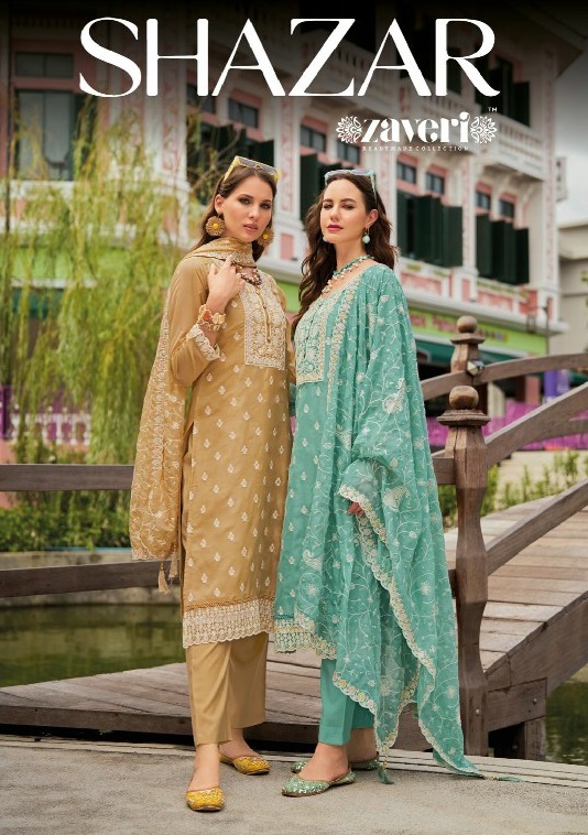 Zaveri Shazar Wholesale Soft Organza Silk Kurti With Pant And Dupatta