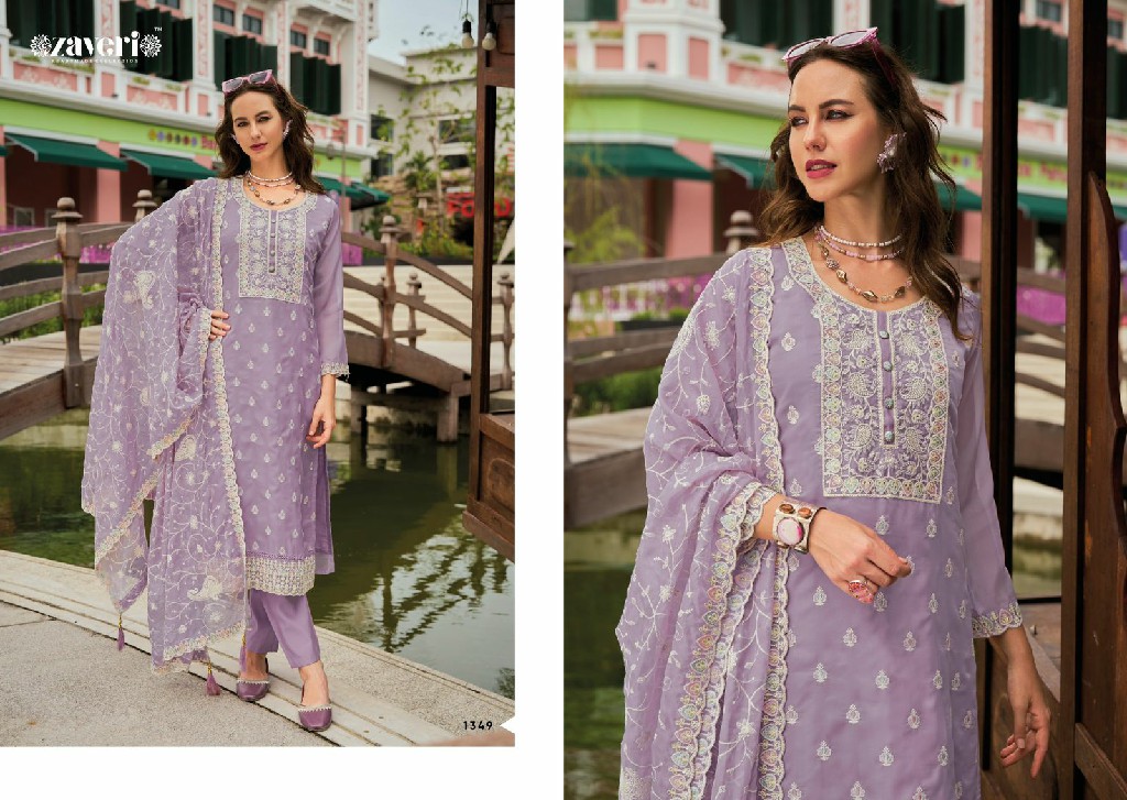 Zaveri Shazar Wholesale Soft Organza Silk Kurti With Pant And Dupatta