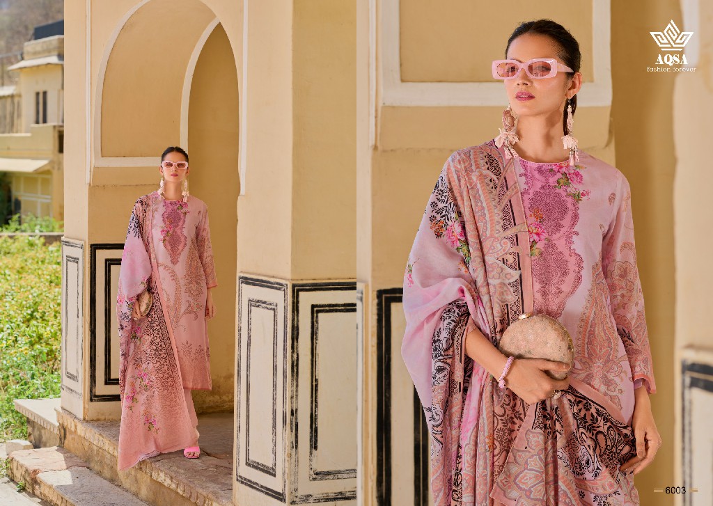 AQSA Florence Wholesale Liva Silk Cotton Dress Material