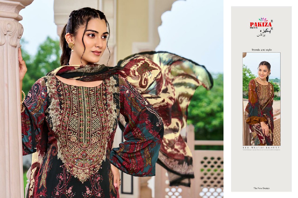 Pakiza Aayat Vol-41 Wholesale Heavy Kashmiri Neck And Daman Work Dress Material