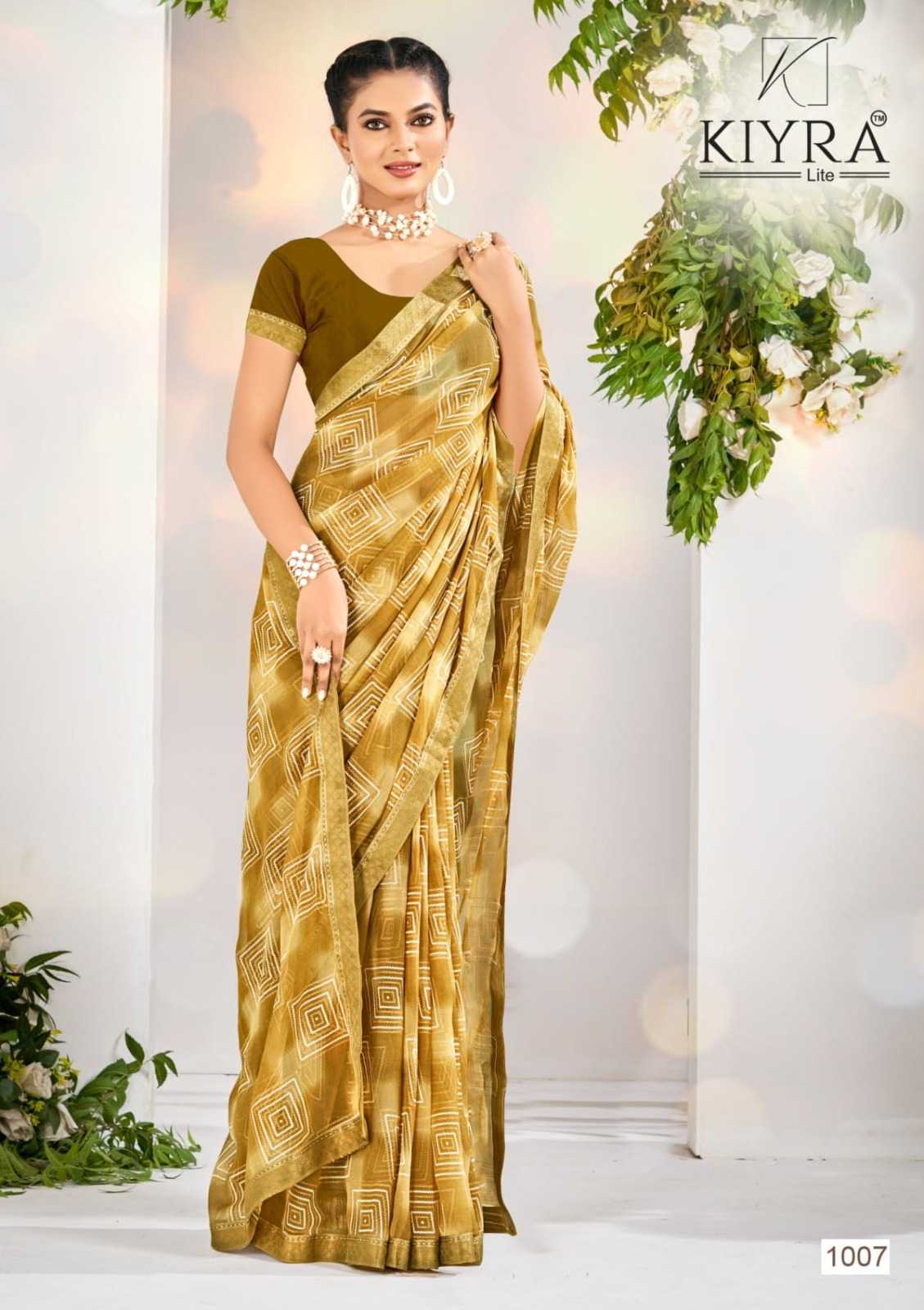 kalpana by kiyra saree classic look chiffon saree exports