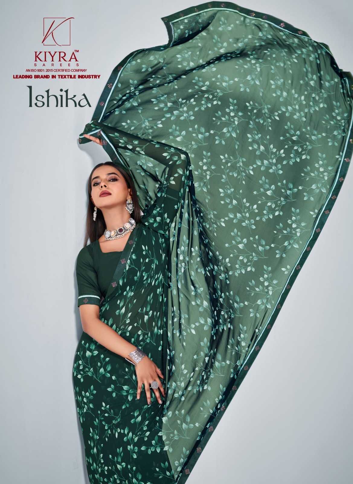 kiyra saree ishika classic look weightless print saree with blouse