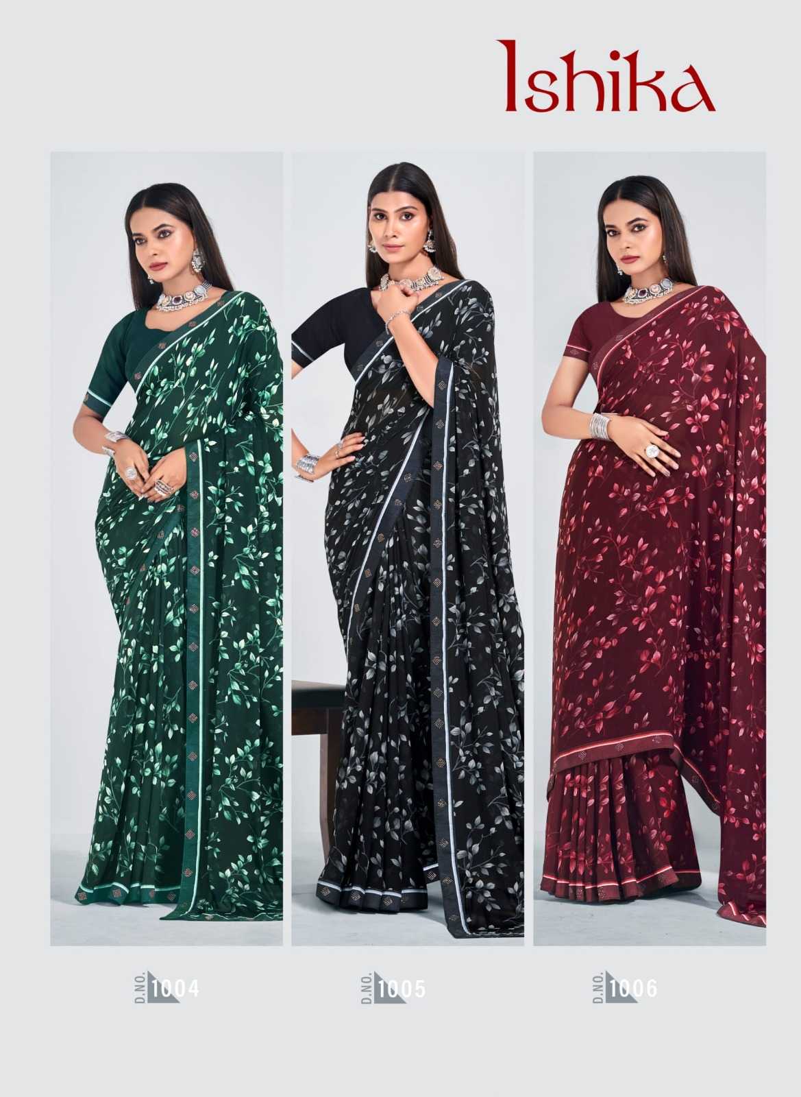 kiyra saree ishika classic look weightless print saree with blouse