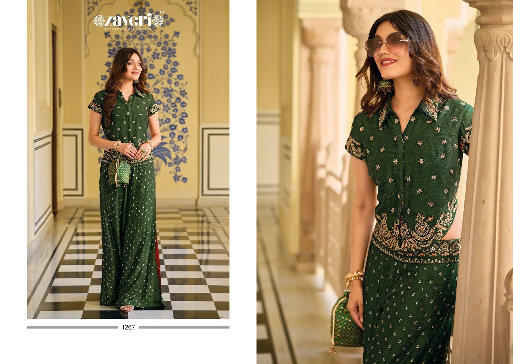 farida by zaveri fancy silk embroidery work readymade pakistani kurti with pant