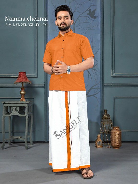 Sangeet Namma Chennai Wholesale Bombay Slub Cotton Shirt And Vesti