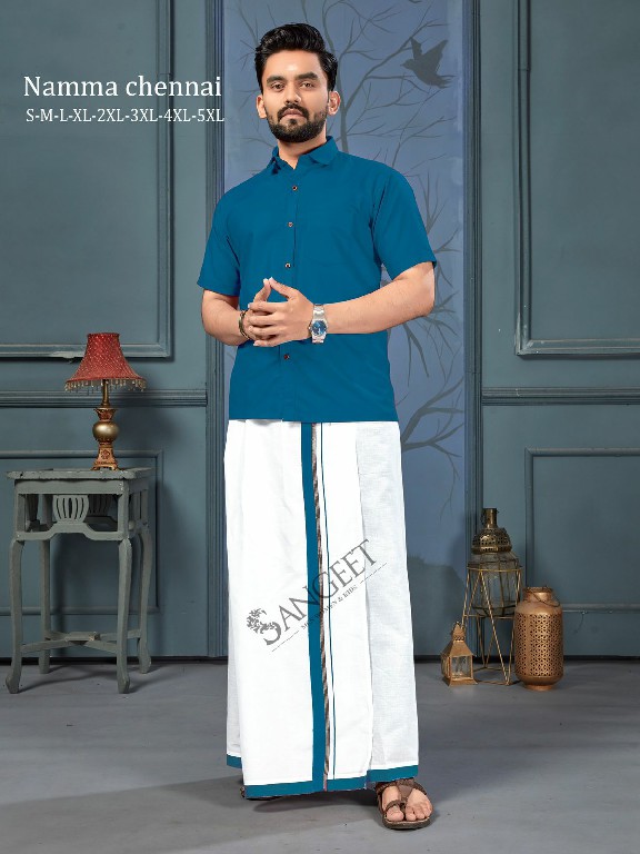 Sangeet Namma Chennai Wholesale Bombay Slub Cotton Shirt And Vesti