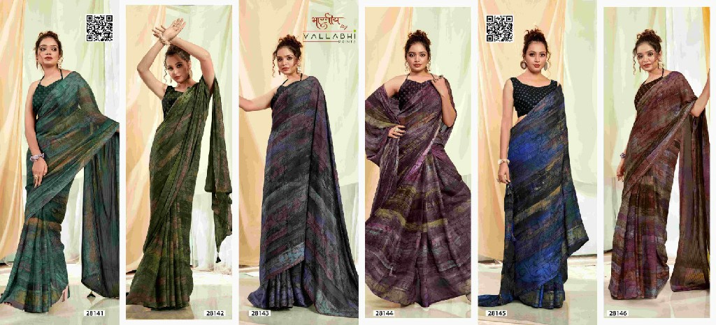 Vallabhi Sanchali Vol-6 Wholesale Georgette Ethnic Indian Sarees