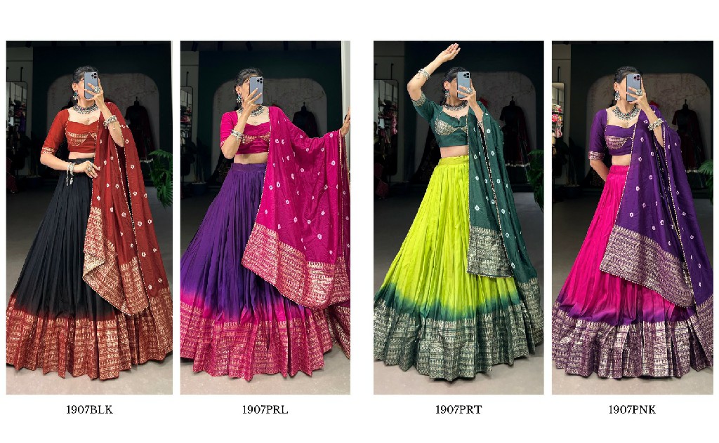 Aawiya Rupli 1907 Wholesale Navratri Special Lehengas