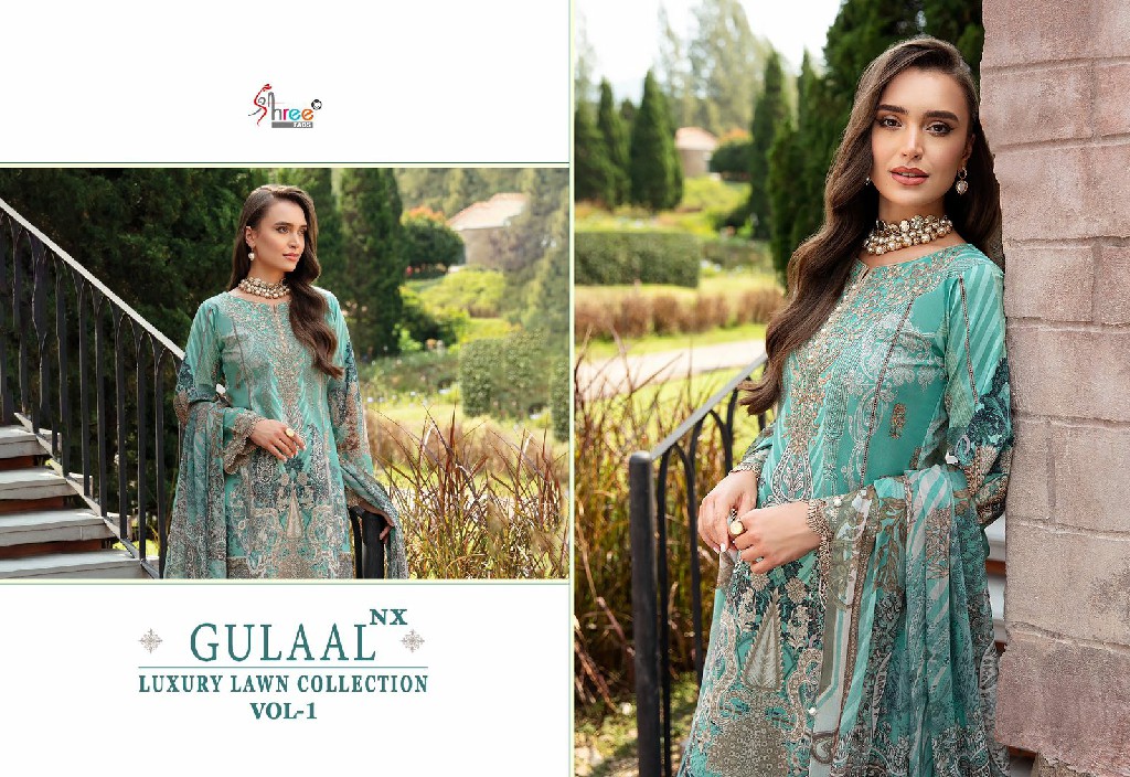 Shree Fabs Gulaal Luxury Lawn Collection Vol-1 Nx Wholesale Indian Pakistani Suits