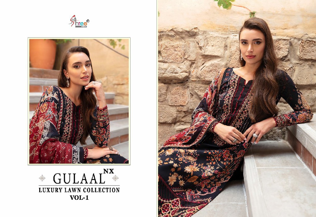 Shree Fabs Gulaal Luxury Lawn Collection Vol-1 Nx Wholesale Indian Pakistani Suits