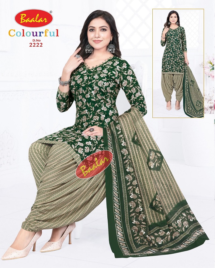 Baalar Colourful Vol-22 Wholesale Cotton Printed Patiyala Dress Material