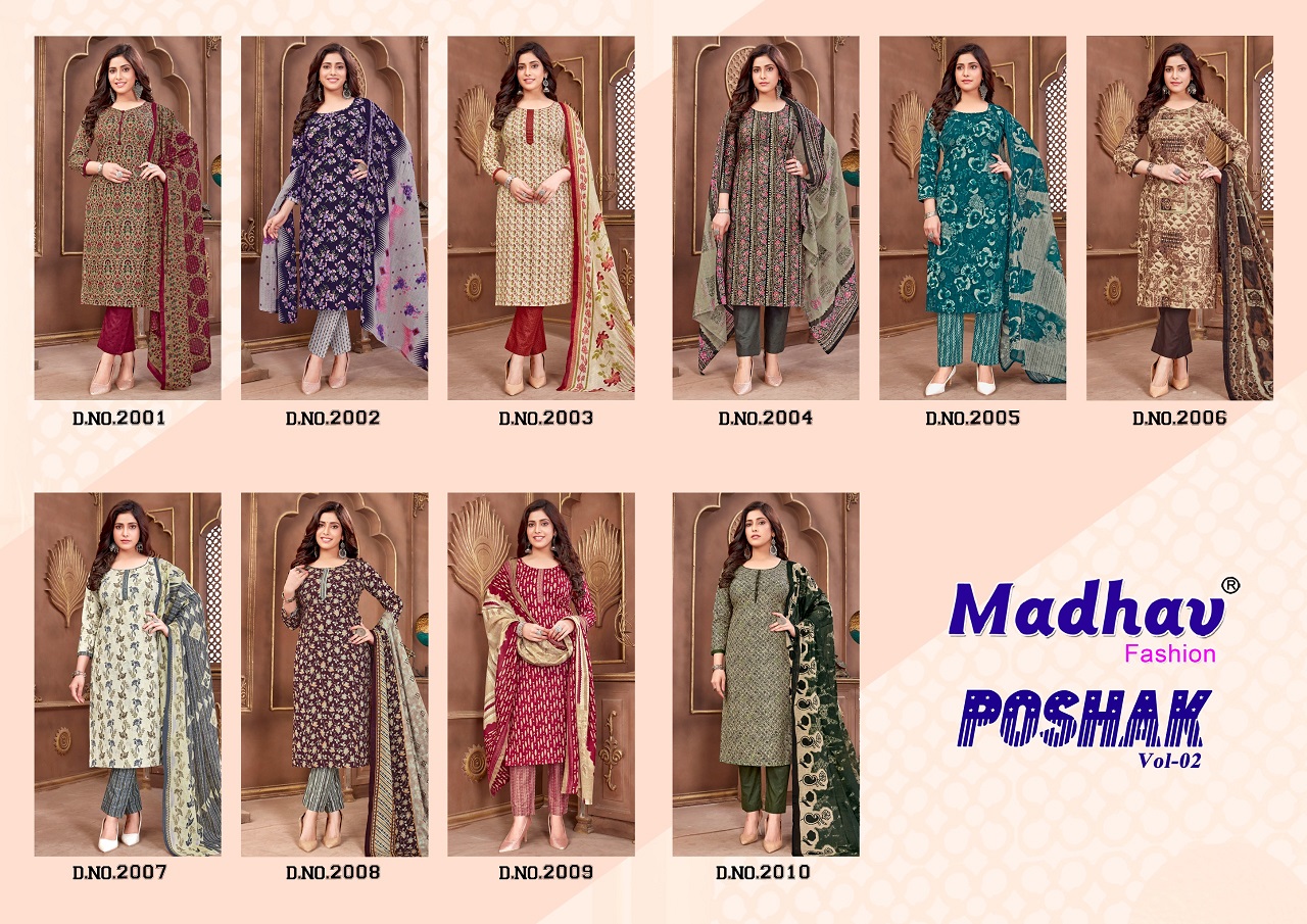 Madhav Poshak Vol-2 Wholesale Pure Cotton Printed Dress Material