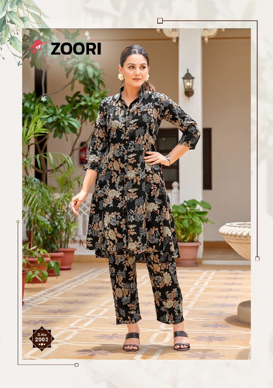 shifra zoori rayon print classic look full stitch kurti with pant exports