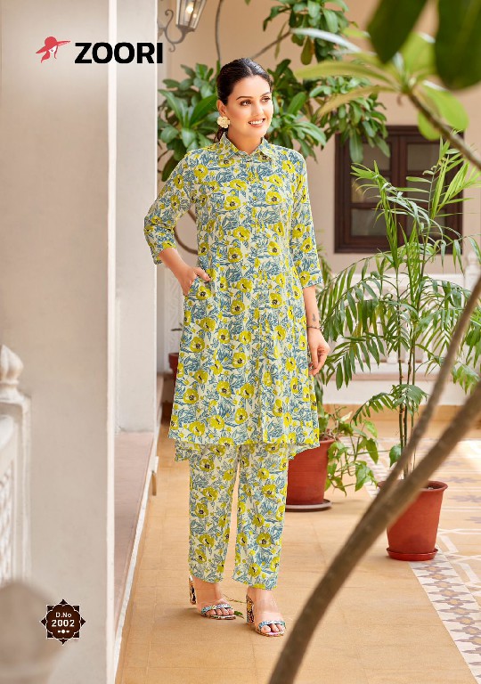 shifra zoori rayon print classic look full stitch kurti with pant exports