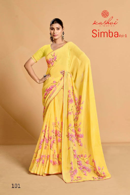 simba vol 1 by kashvi creation brasso pretty look saree supplier