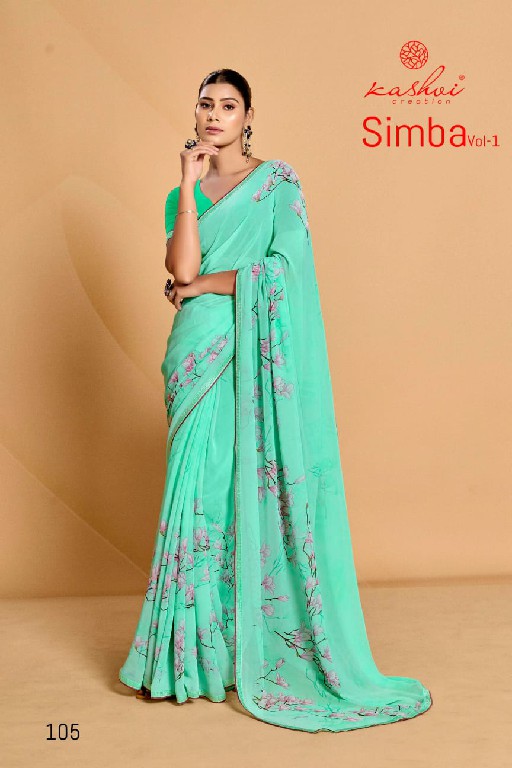 simba vol 1 by kashvi creation brasso pretty look saree supplier