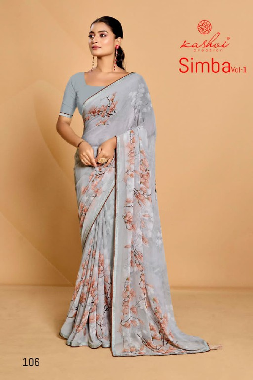 simba vol 1 by kashvi creation brasso pretty look saree supplier